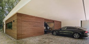 Garagedeur plato hout
