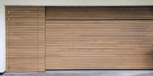 Garagedeur afrormosia hout