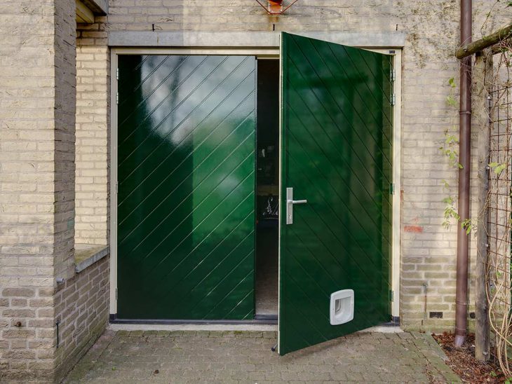 Visgraat openslaande garagedeur