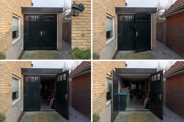 garagedeur met raampjes