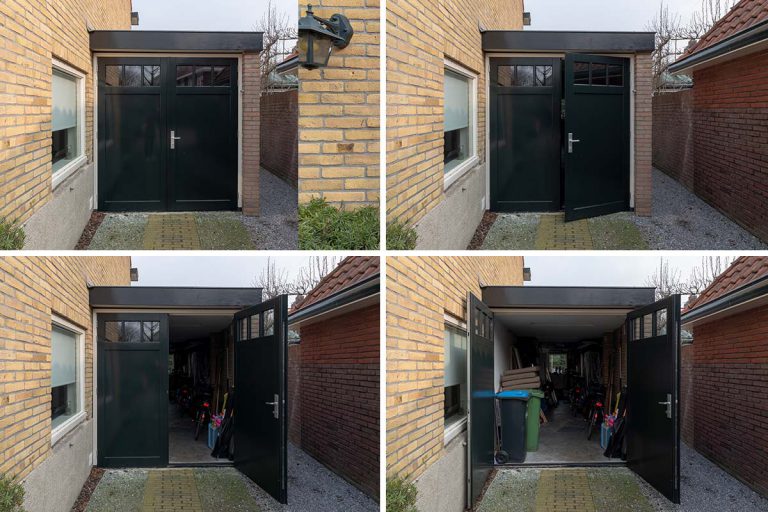 houten garagedeuren met ramen