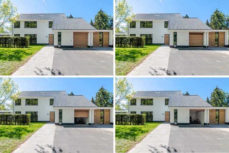 Houten sectionaaldeur jaren 70 woning