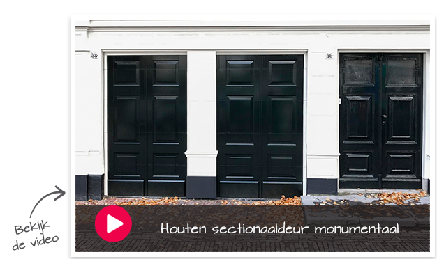 video Houten sectionaaldeur monumentaal