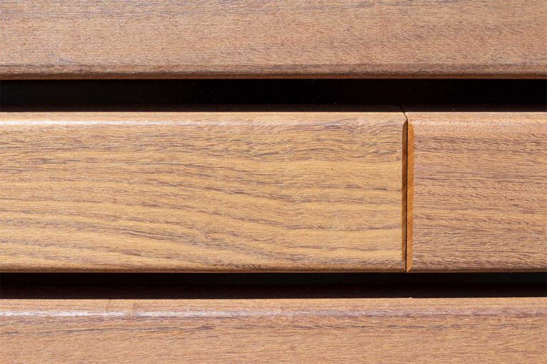 Garagedeur afrormosia hout