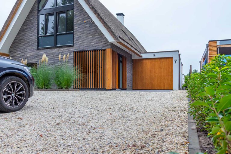 Eiken houten garagedeur