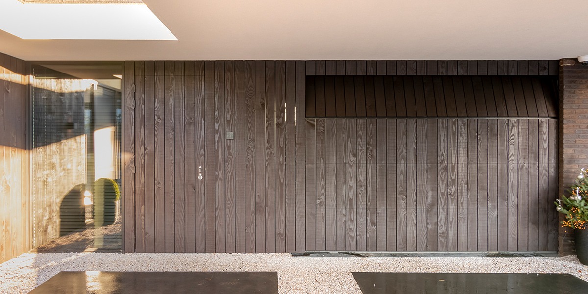 Houten garagedeur douglas hout