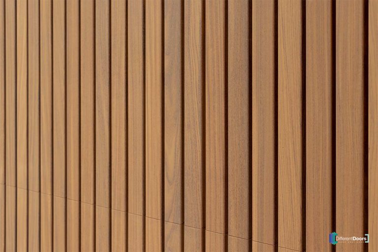 Garagedeur afrormosia hout