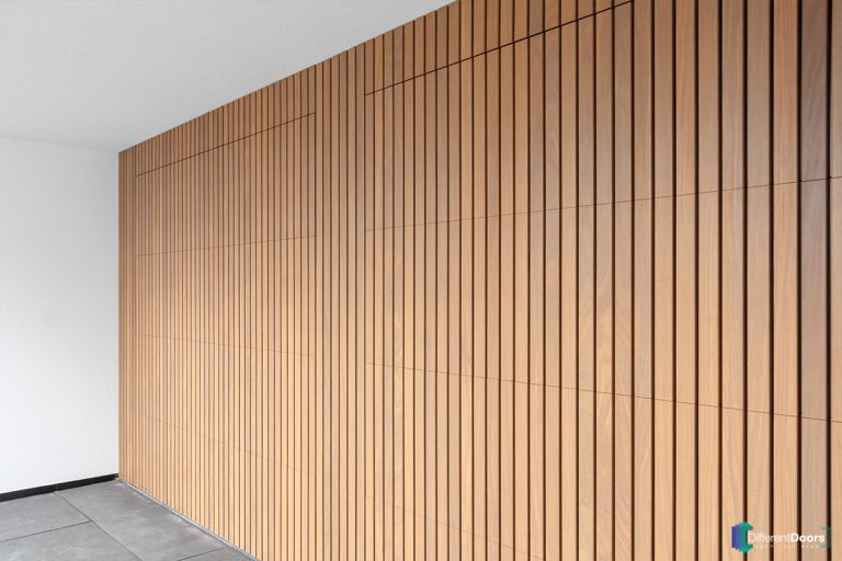 Afrormosia houten garagedeuren