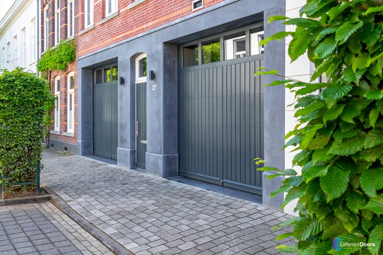 Houten garagadeur elektrisch