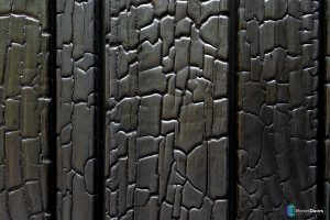 Shou Sugi Ban garagedeur - zwarthout