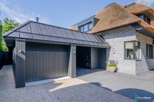 Houten garagedeur verticale latten