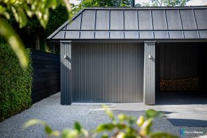 Frake houten garagedeur