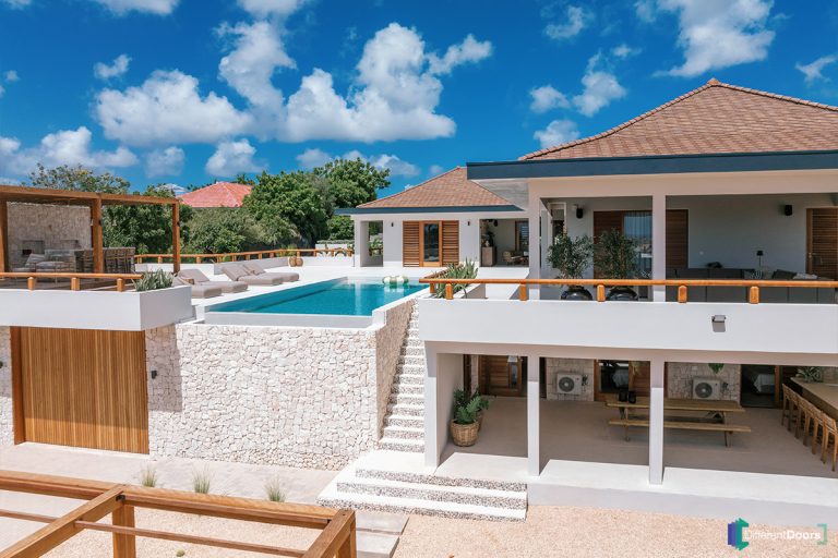 Houten garagedeur meranti